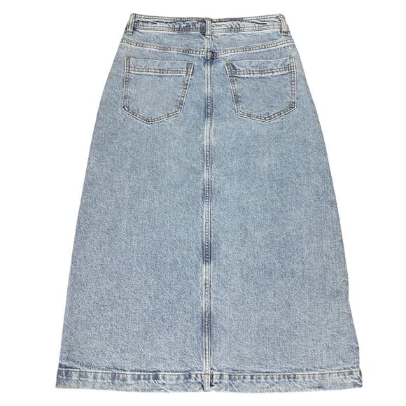 HABITUAL Front Slit Denim Midi Skirt Sz 26 - Picture 5 of 5
